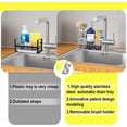 thumbnail image 3 of SAMODRA Black Sponge Holder for Kitchen Sink, Sink Caddy Organizer with High Brush Holder, Kitchen Sink Organizer for Sponge, Rustproof 304 Stainless Steel, Soap Dispenser Organize, 3 of 7