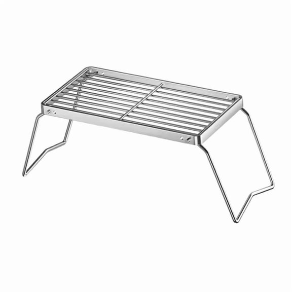 Folding Campfire Grill 304 Stainless Steel Grate, Heavy Duty Portable Camping Grill with Carrying Bag, Medium