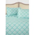 thumbnail image 4 of Embroidery Bed Cover, Microfiber Soft Decoration for Master Guest Luxury Hotel Quality Bedroom Decorative 3 Piece Coverlet Set with 2 Pillow Shams Coastal Solid Color, King Size, Aqua, by Ambesonne, 4 of 4