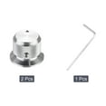 thumbnail image 3 of Uxcell 2PCS Aluminium Potentiometer Knobs 1/4"x1", Volume Tone Control Knobs, Silver, 3 of 7