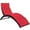 Red, variant on Costway Folding Patio Rattan Lounge Chair Chaise Cushioned Portable Garden Lawn Red