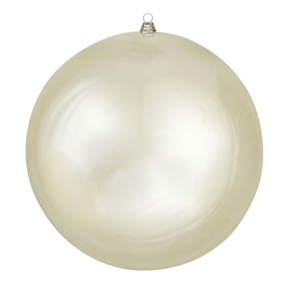 Vickerman 20" Giant Shiny Champagne Ball Christmas Ornament, UV Resistant, Indoor Outdoor Holiday Christmas Tree Decoration