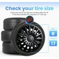 thumbnail image 3 of Alpena Austin Black Wheel Covers – Set of 4, European-Made Hubcaps – 17-Inch Universal Fit, 3 of 8