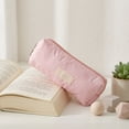 thumbnail image 3 of Pencil Pouch, Cute Bow Design Pink Pen Case Makeup Brush Bag Organizer, Multifunctional Zipper Pouch Stationery Storage Bag Holder, Pencil Case for Little Ones Teenagers Home Office Daily Use, 3 of 7