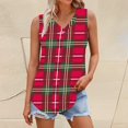 thumbnail image 2 of Cqxid525 Clearance Women's Tanks & Camis Women's Short Sleeved T Shirt Print Vest 2025 Loose Casual V Neck Shirt Flowing Sleeveless Summer Top Summer Basic Tank Shirt, 2 of 5