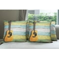 thumbnail image 6 of Ambesonne Music Throw Pillow Cover 4 Pack, Aged Wooden Planks Rustic, 24", Multicolor, 6 of 7