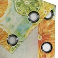 thumbnail image 4 of Ambesonne Citrus Grommet Curtain, Summer Slices of Lime Print, 50"x63", Yellow Marigold and Green, 4 of 5