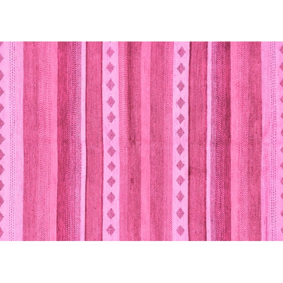 Ahgly Company Indoor Rectangle Abstract Pink Modern Area Rugs, 7' x 9'