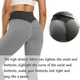 thumbnail image 4 of DODOING Women's High Waist Yoga Pants Tummy Control Workout Ruched Butt Lifting Stretchy Leggings Textured Booty Tights, 4 of 6