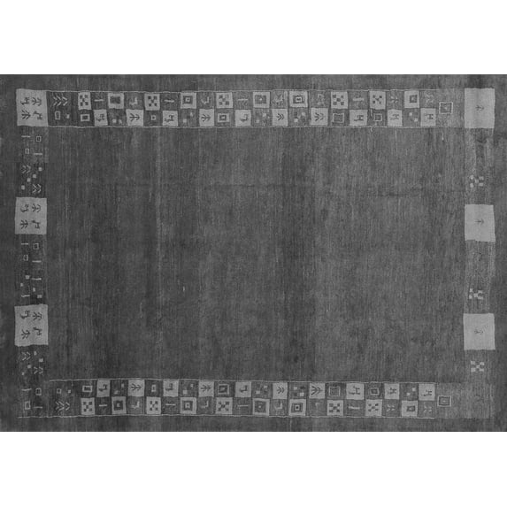 Ahgly Company Machine Washable Indoor Rectangle Abstract Gray Contemporary Area Rugs, 2' x 3'