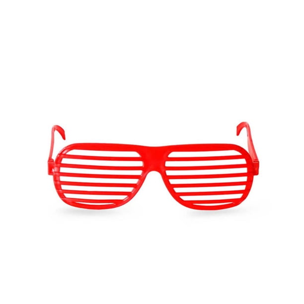 Toystoory Shutter Shades Gafas de sol Moda portátil Gafas de lujo Vestir Decoración Gafas para el rendimiento de la fiesta de vacaciones Kits de decoración para fiestas Rojo