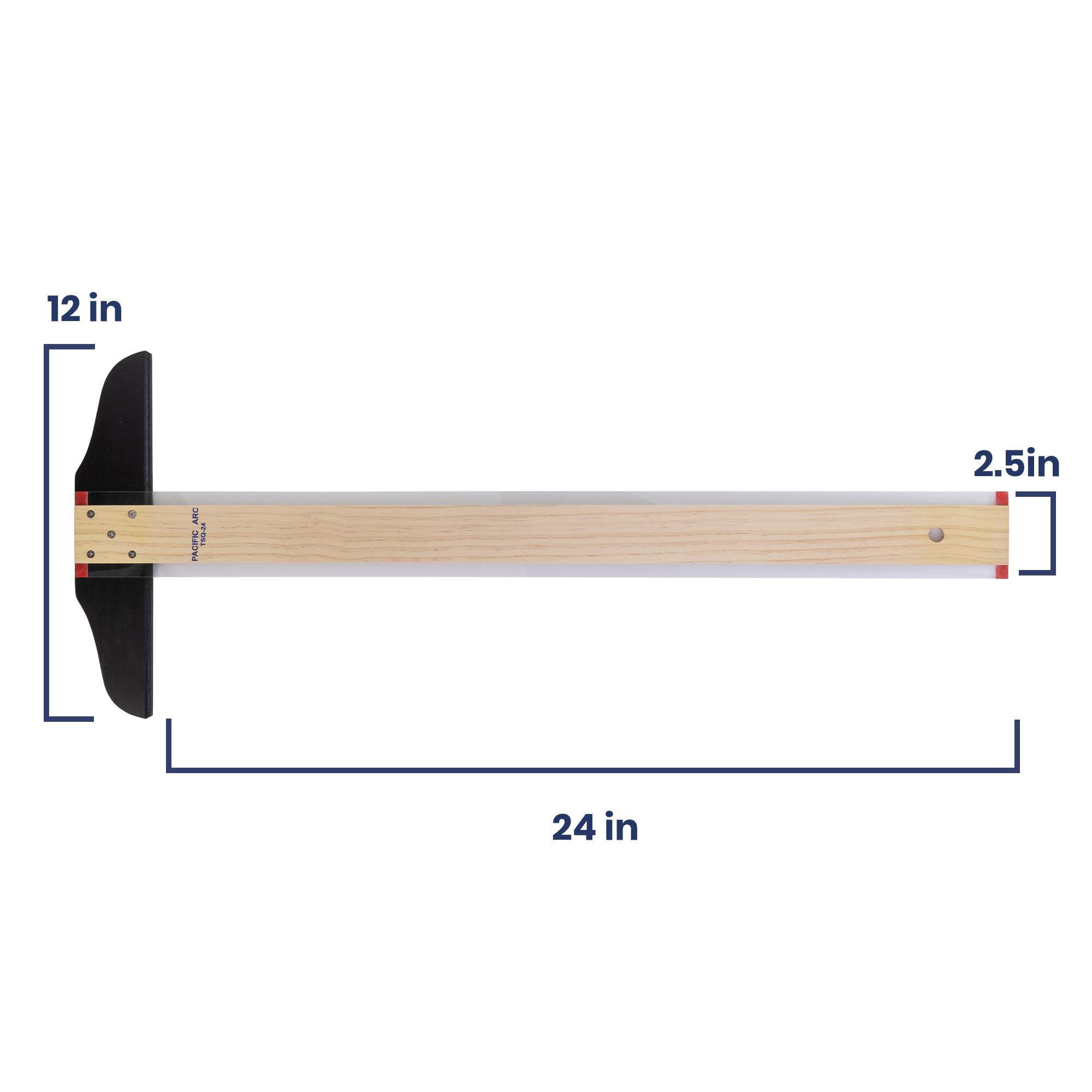 Pacific Arc, 18 Inch T Square, Traditional Maple Blade with Acrylic Edge