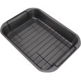 thumbnail image 1 of Roasting Pan With Rack, Roasting Pans For Ovens Baking Pan Carbon Steel Iron Handle Anti Stick Dishwasher Baking Pan Oven Roaster Tray Rectangle Broiling Pan For Baking, Genericastyxfi18v, 1 of 1