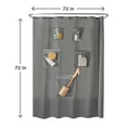 Better Homes & Gardens Gray Heavyweight Solid Print PEVA Shower Liner