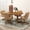 Chestnut-Beige, variant on Chromcraft 5-Piece Dining Table Set for 4, Expandable Table with 4 Swivel-Tilt Fabric Caster Chairs for Kitchen & Dining Room (Chestnut-Mocha)