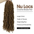 thumbnail image 2 of Nu Faux locs Soft locs 18inch Crochet Hair braids Curly Wavy Nu locs Goddess 7Packs Pre Looped Goddess Locs for Black Women Synthetic locs Braiding Hair Extensions+Gifts 18"7packs, 2 of 8