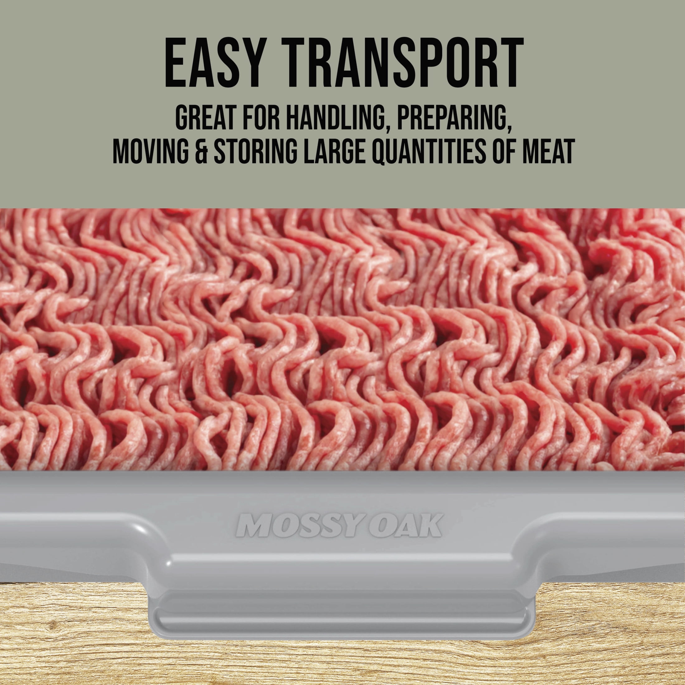 Mossy Oak Heavy-Duty Meat Lug for Handling, Preparing, Moving & Storing Meat, Large 40lb Capacity