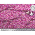 thumbnail image 2 of Soimoi Pink Poly Georgette Fabric Artistic Floral Fabric Prints By Yard 52 Inch Wide, 2 of 3