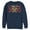 Navy Blue, variant on Men's Marvel Iron Man Forever Love 3000 Sweatshirt Charcoal Heather Medium