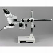 AmScope 7X-45X Stereo Zoom Microscope with Single Arm Boom Stand New