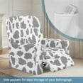 thumbnail image 3 of Xixirimido Gray Cow Spot Pattern Recliner Chair Cover 4-Pieces Lazyboy Cover for Recliner Chair with Storage Pockets Furniture Protector for Living Room Printed Sofa Slipcover, 3 of 8