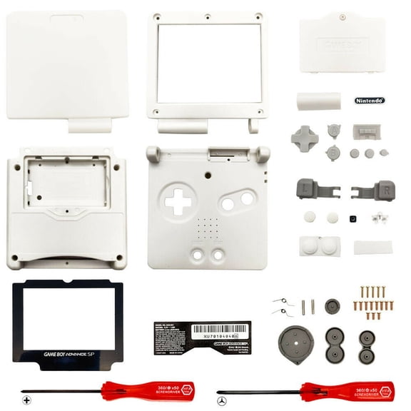 Housing Shell for Nintendo GBA SP Game Boy Advance SP Replacement Screen White