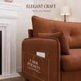 thumbnail image 3 of Gacale 50" Loveseat Sofa with Tufted Design, Modern Small Couch for Small Spaces, Compact 2-Seat Fabric Loveseat for Bedroom & Apartment, Brown, 3 of 6