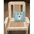 thumbnail image 2 of Snowflake Wire Haired Fox Terrier Fabric Decorative Pillow, 2 of 2
