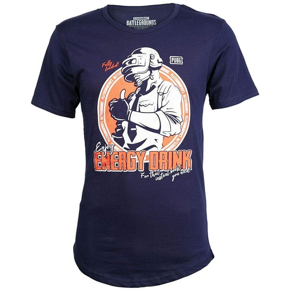 PUBG Energy Drink Drop-Tail Premium Cotton Adult T-Shirt