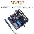 thumbnail image 7 of Sendefn Wallets for Women Genuine Leather Credit Card Holder with RFID Blocking Large Capacity Wristlet, 7 of 7