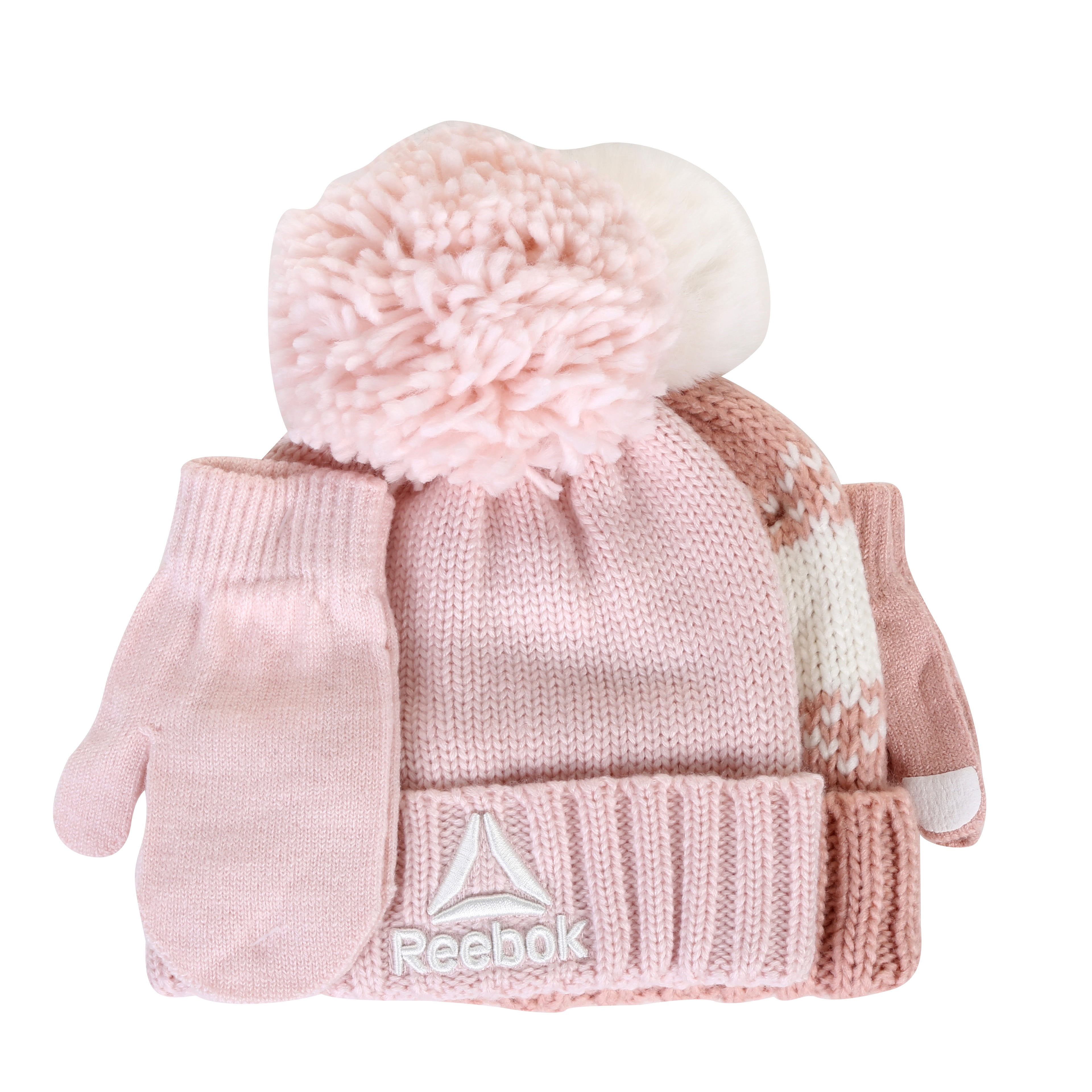 Reebok Toddler Beanie and Mitten Sets, 2- Pack, 6- Piece