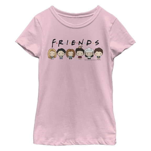Girl's Friends Chibi Characters Graphic T-Shirt