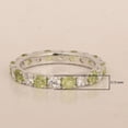 thumbnail image 5 of 2.00 Ctw Round Shape Peridot 925 Sterling Silver Full Eternity Women Stackable Ring, 5 of 7