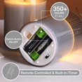 thumbnail image 3 of Juego de 3 velas sin llama de color gris ahumado de Lamp Eywamage con mando a distancia, 3 of 7