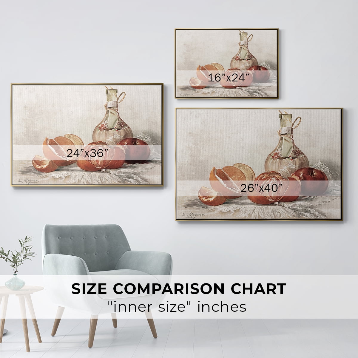 Vintage Botanical Print-LIII By Wexford Home Framed in Gold Wood Gallery Wrapped Canvas 27 in. x 41 in.