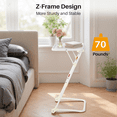thumbnail image 5 of Homy Casa Adjustable TV Tray Table with Wheels and Cup Holder, Folding Laptop Desk with 4 Height Settings & 3 Tilt Angles for Couch, Bed, Sofa, 5 of 8