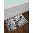 thumbnail image 2 of New York Bath Mat, Street Signs of intersection of Wall Street and Broadway Finance Destinations, Non-Slip Plush Mat Bathroom Kitchen Laundry Room Decor, 29.5 X 17.5 Inches, Black and White, Ambesonne, 2 of 2