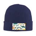 thumbnail image 2 of Junzan Dinosaurs And Tropical Leaves Mens Winter Hats Thick Knit Cuff Beanie Cap Beanie Hat, 2 of 8