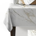 thumbnail image 4 of White And Gold Pattern Marble Table Cloth Waterproof Dining Tablecloth Kitchen Decorative Coffee Cuisine Party Table Cover, 4 of 7