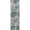 thumbnail image 2 of 2' x 7' Ivory Lanai Leaves Runner Rug, 2 of 2