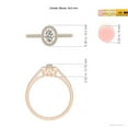 thumbnail image 4 of ANGARA Natural Oval Diamond Halo Engagement Ring in 14K Rose Gold for Women (Size-5x3mm| Color-K| Clarity-I3) | April Birthstone, Anniversary, Jewelry Gift for Women | Natural Diamond Ring, 4 of 9