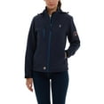 thumbnail image 3 of Little Donkey Andy Women’s Softshell Jacket, Ski Snowboarding Jacket with Removable Hood, Fleece Lined and Water Repellent Dark Blue XL, 3 of 7