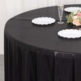 thumbnail image 2 of Efavormart 120" Shiny Black Round Polyester Tablecloth With Shimmer Sequin Dots, 2 of 9
