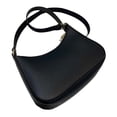 thumbnail image 3 of Bolso de hombro de cuero PU Colco negro con cremallera Bolso de hombro para mujer, 3 of 7