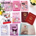 thumbnail image 2 of WALKIE Kawaii Sanrios Kuromi Mymelody Cinnamoroll De Dibujos Animados Impermeable Pasaporte Cubierta De Aire Billete De Viaje Documento Carpeta anime Ventilador Regalo huangjie unisex, 2 of 2