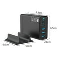 thumbnail image 4 of 135W GaN 6-Port USB C Charging Station Hub with Holder, Fast Charger Block for MacBook Pro/Air, Dell, iPad, iPhone, Samsung Galaxy, 4 of 8