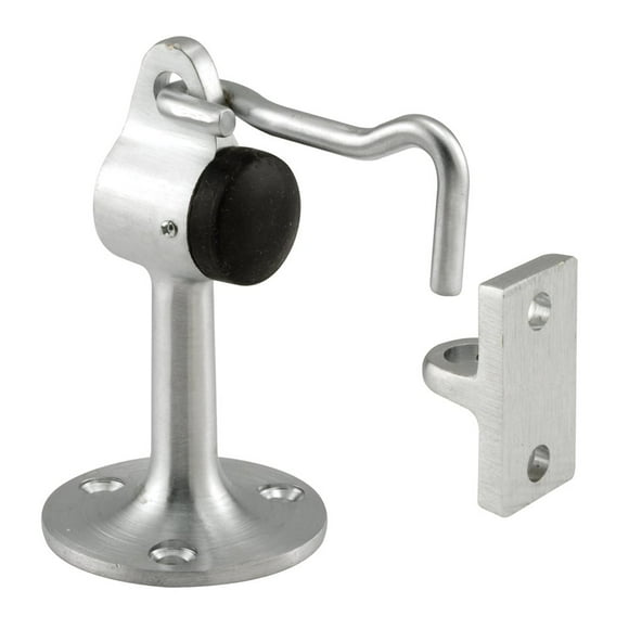 Tope de Piso Prime-Line J 4602 de Latón Macizo con Acabado en Cromo Cepillado 10 cm