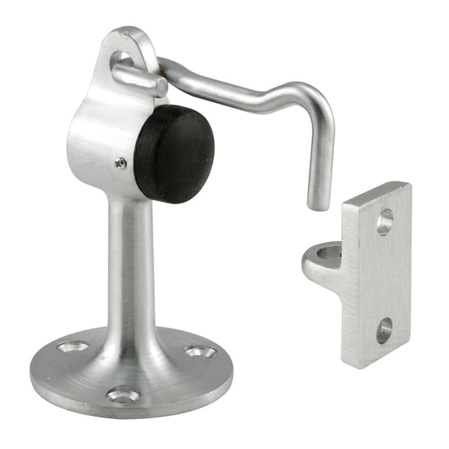 Tope de Piso Prime-Line J 4602 de Latón Macizo con Acabado en Cromo Cepillado 10 cm