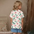 thumbnail image 4 of FamilyThread Toddler Girls Boys Fashionable Short Sleeve T-Shirt Floral Graphic Print Tunic Tops Crewneck Casual SUmmer Shirt For 3-13Y, 4 of 7