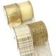 thumbnail image 1 of Cinta decorativa Ribbli Gold de malla alambrada y organza de 4 x 2.5 pulgadas, 10 m, 1 of 3